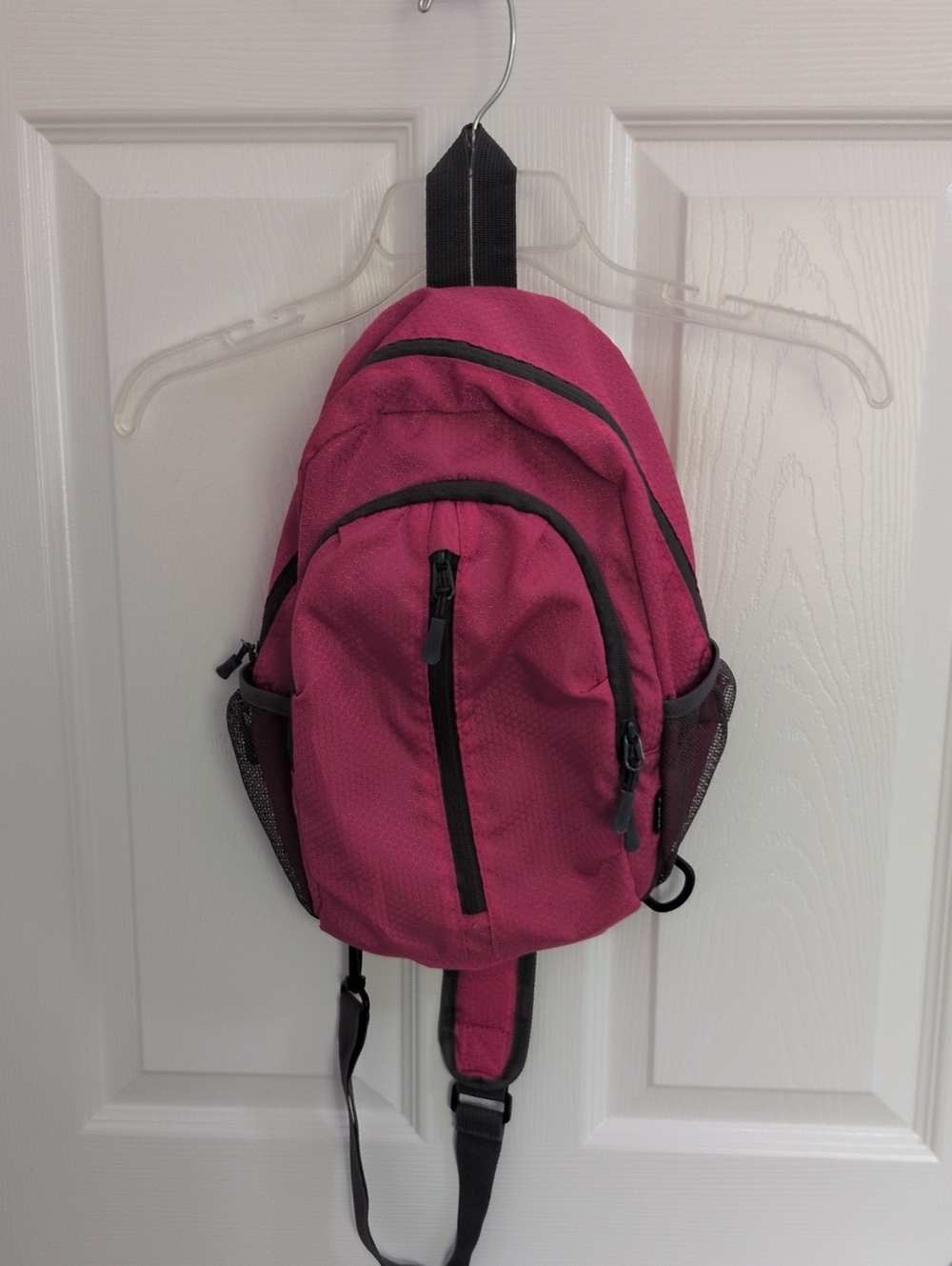 Pink & Gray Single Strap Sling Backpack